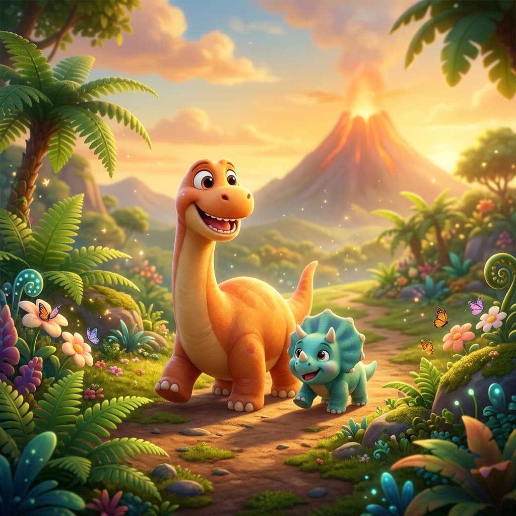 A dinosaur adventure — sample Kidzstory cover art